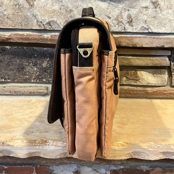 Auburn University Canyon Outback Canvas and Leather Messenger Laptop Bag - Picture 5 of 10